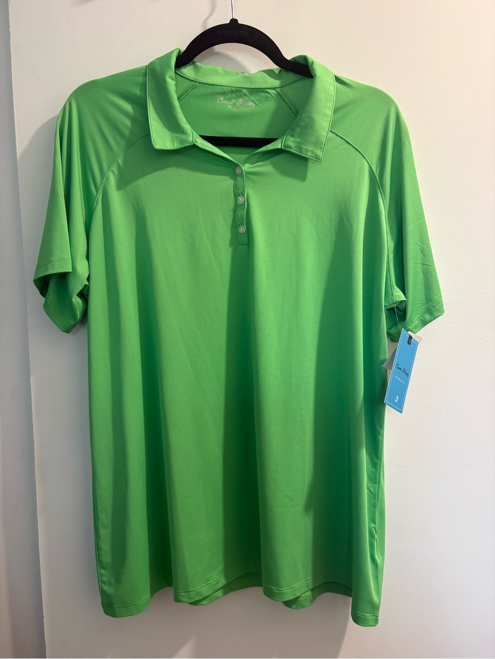 Women court Haley XXL Lime Green Performance Polo Shirt new